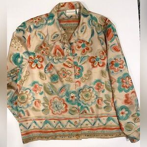 Alfred Dunner Floral Lightweight Jacket 18W